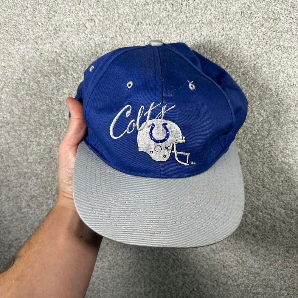 Vintage 90s Indianapolis Colts two tone twill nfl SnapBack hat cap